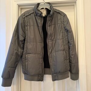 Men's Urban Style Gray Bomber Jacket